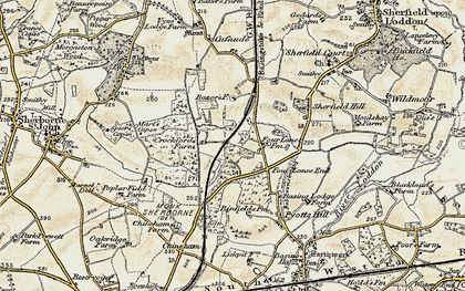 Old map of Chineham in 1897-1900
