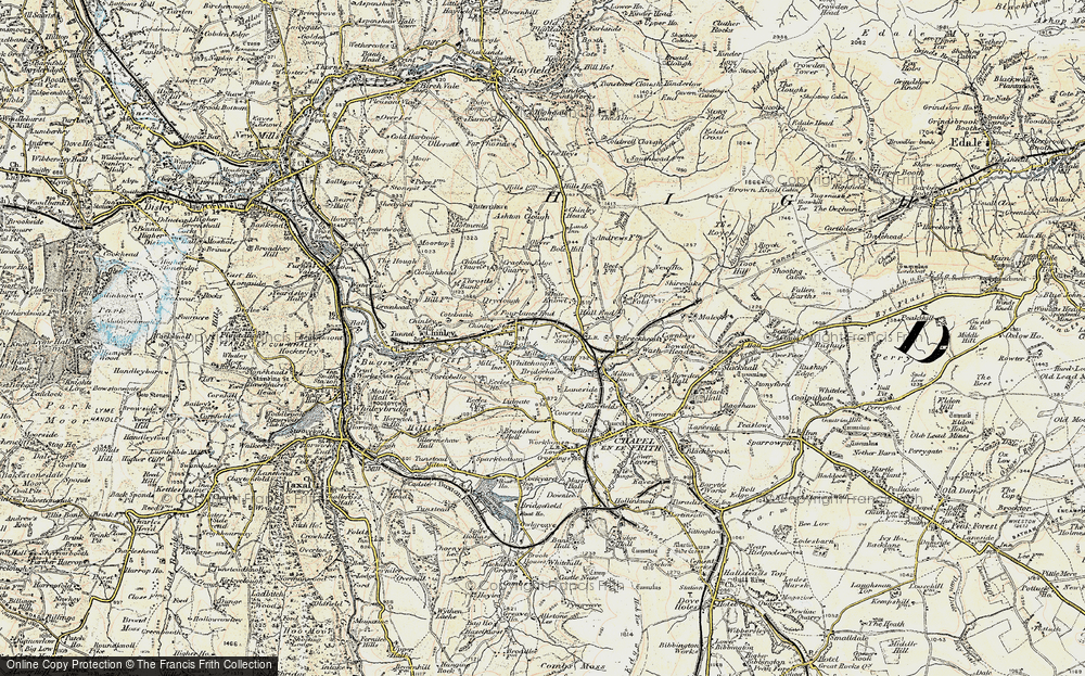 Old Map of Chinley, 1902-1903 in 1902-1903