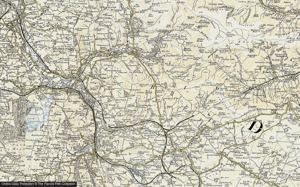 Old Map of Chinley Head, 1902-1903 in 1902-1903