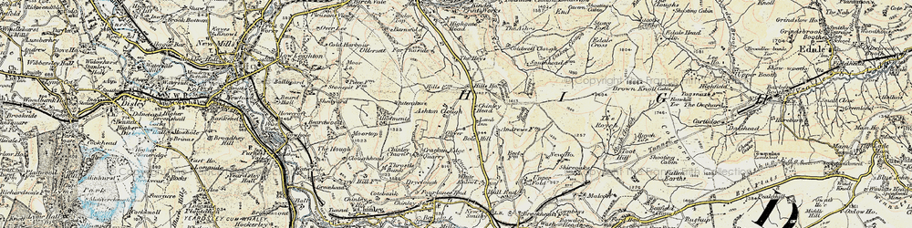 Old map of Chinley Head in 1902-1903