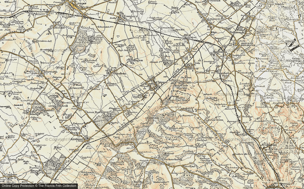 Old Map of Historic Map covering Bledlow Cross in 1897-1898