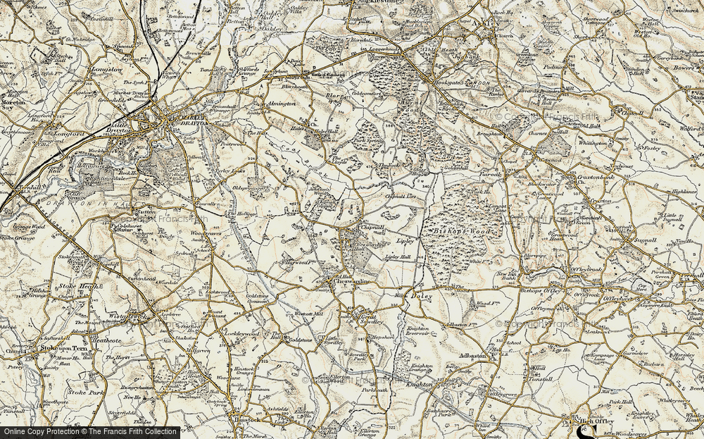 Old Map of Chipnall, 1902 in 1902