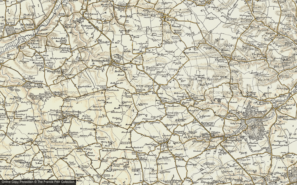 Old Map of Chippenhall Green, 1901-1902 in 1901-1902