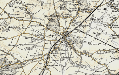 Old map of Chippenham in 1899