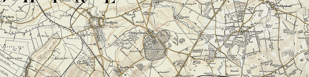 Old map of Chippenham in 1901