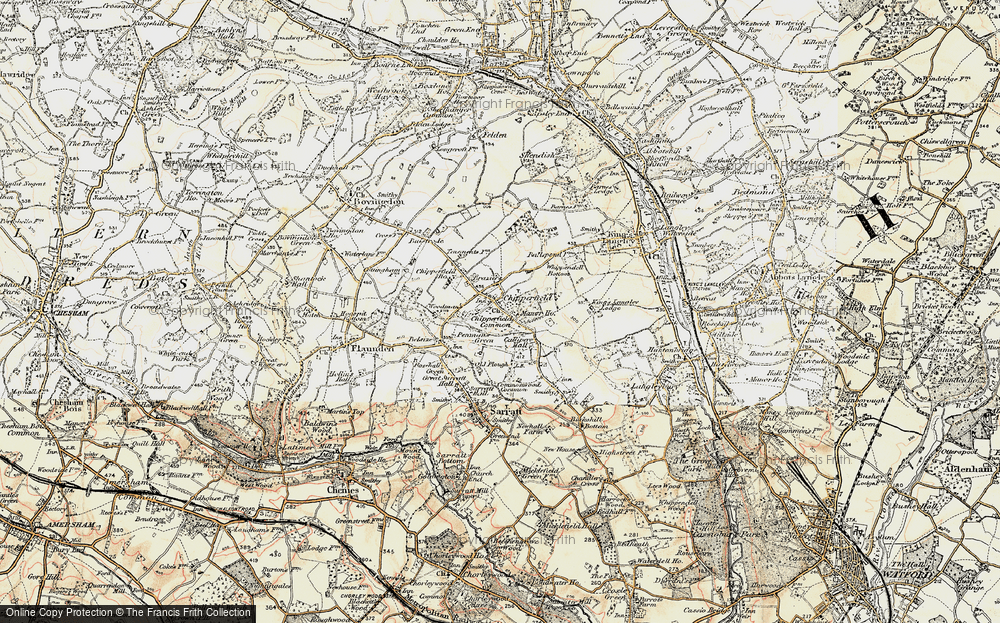 Old Map of Chipperfield, 1897-1898 in 1897-1898