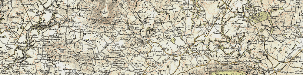 Old map of Birchen Lee in 1903-1904