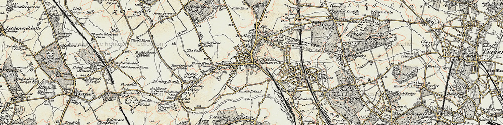 Old map of Chipping Barnet in 1897-1898