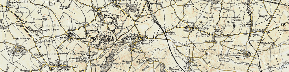 Old map of Chipping Campden in 1899-1901