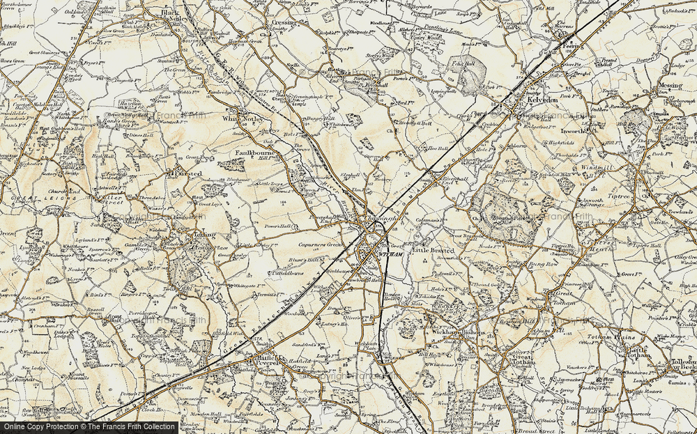 Old Map of Chipping Hill, 1898-1899 in 1898-1899