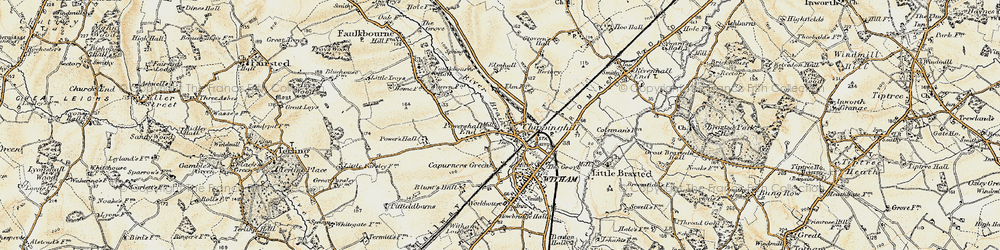 Old map of Chipping Hill in 1898-1899