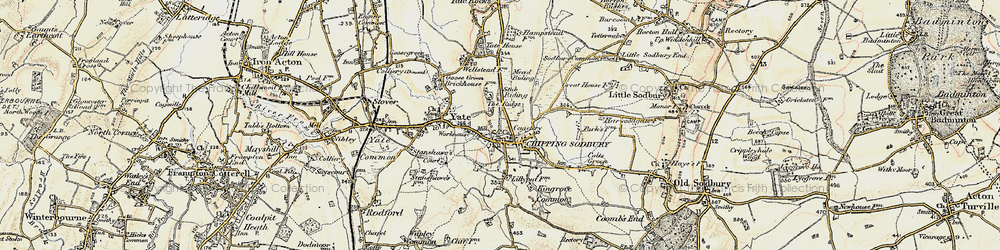 Old map of Chipping Sodbury in 1898-1899