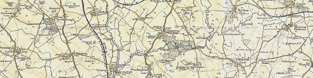 Old map of Arbury Banks in 1898-1901
