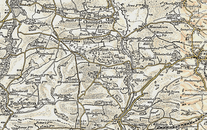 Old map of Chipstable in 1898-1900