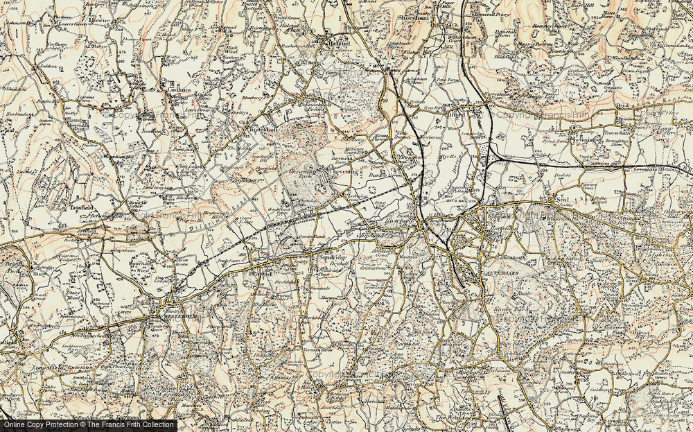 Old Map of Chipstead, 1898 in 1898