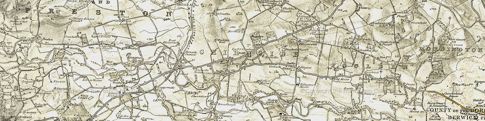 Old map of Whitehall in 1901-1904