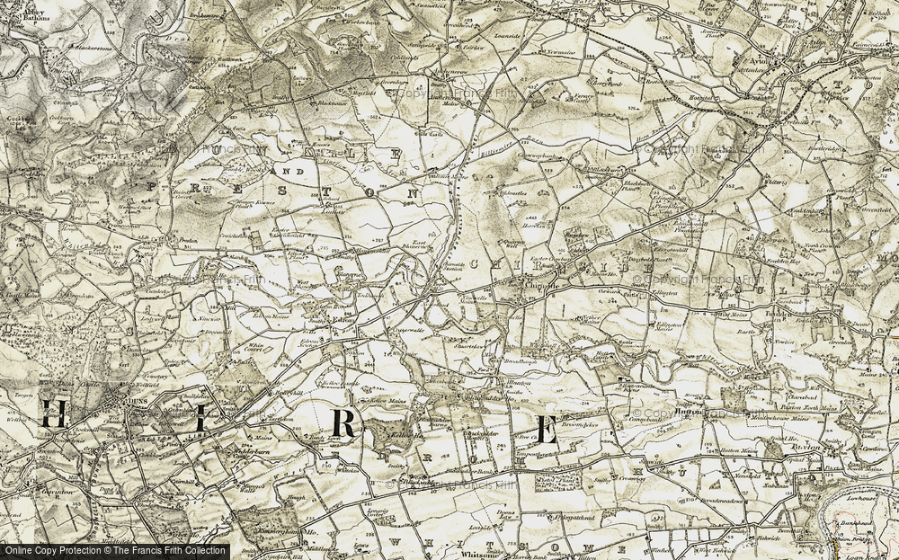 Old Map of Chirnsidebridge, 1901-1904 in 1901-1904