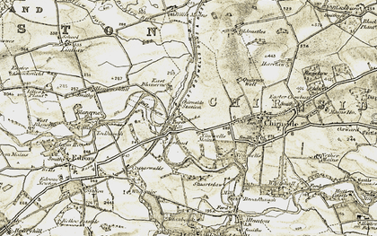 Old map of Chirnsidebridge in 1901-1904