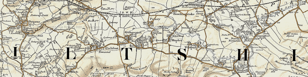 Old map of Chirton in 1898-1899
