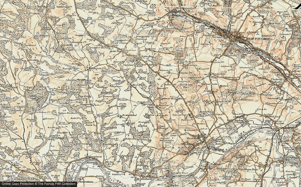 Old Map of Chisbridge Cross, 1897-1898 in 1897-1898