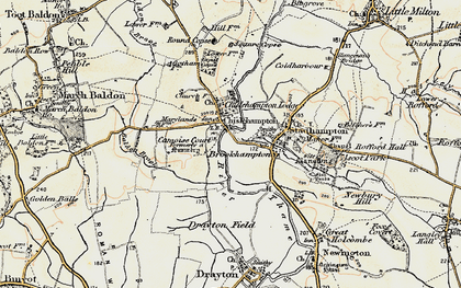 Old map of Chiselhampton in 1897-1899