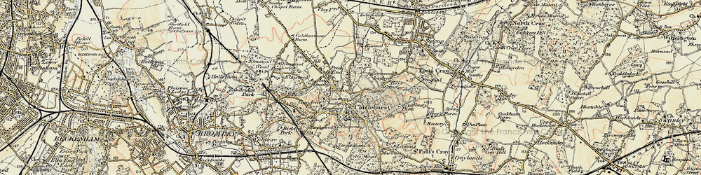 Old map of Chislehurst in 1897-1902