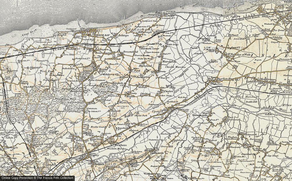 Old Map of Chislet Forstal, 1898-1899 in 1898-1899