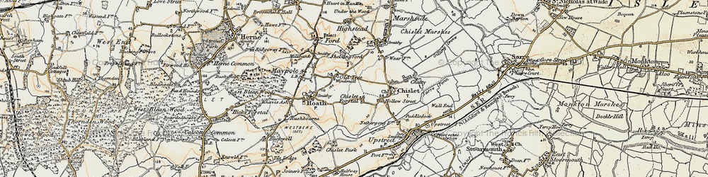 Old map of Chislet Forstal in 1898-1899