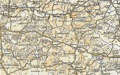 Old map of Brede High Wood in 1898