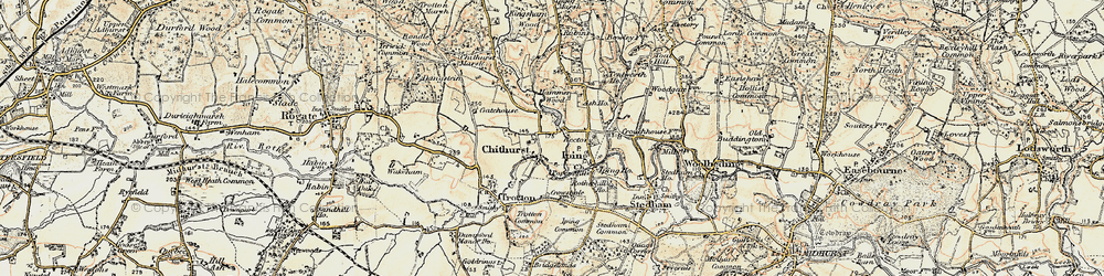 Old map of Chithurst in 1897-1900