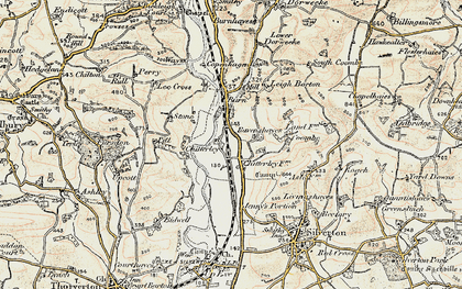 Old map of Burn in 1898-1900