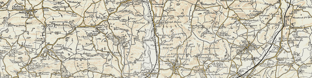 Old map of Chitterley in 1898-1900