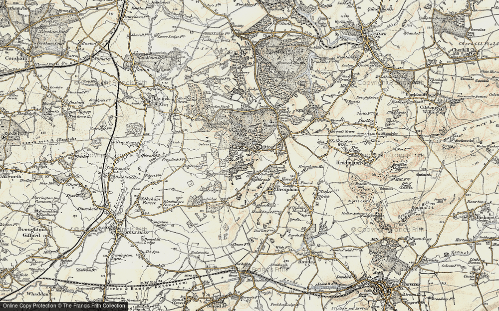 Old Map of Chittoe, 1899 in 1899