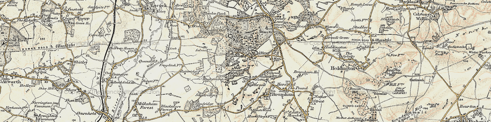 Old map of Chittoe in 1899