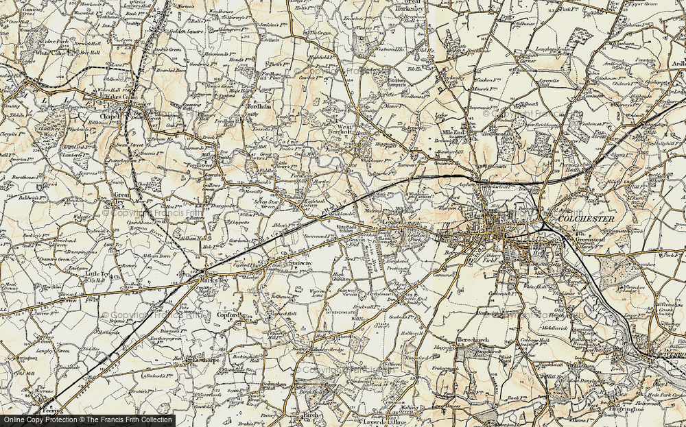 Old Map of Chitts Hills, 1898-1899 in 1898-1899
