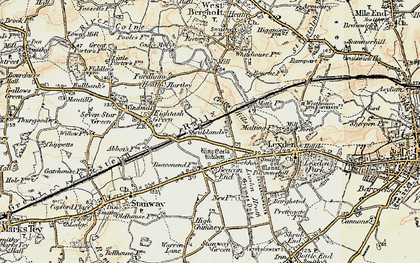 Old map of Chitts Hills in 1898-1899