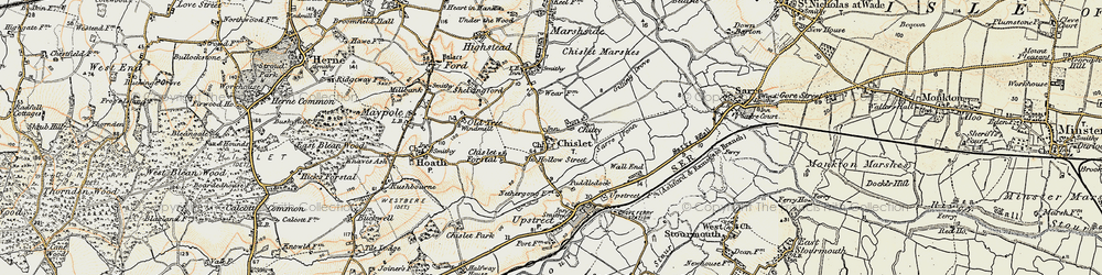 Old map of Chitty in 1898-1899