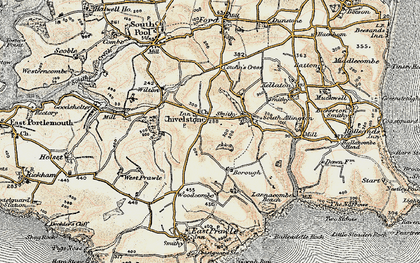 Old map of Chivelstone in 1899