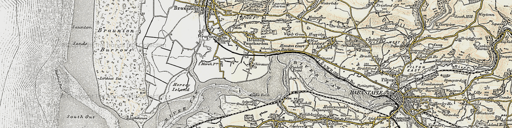 Old map of Allen's Rock in 1900