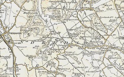 Old map of Brun Grange in 1898