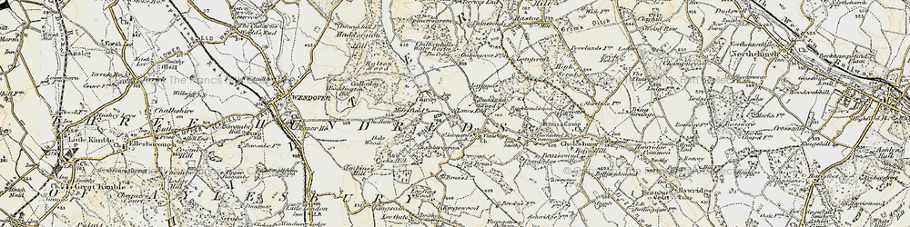 Old map of Brun Grange in 1898