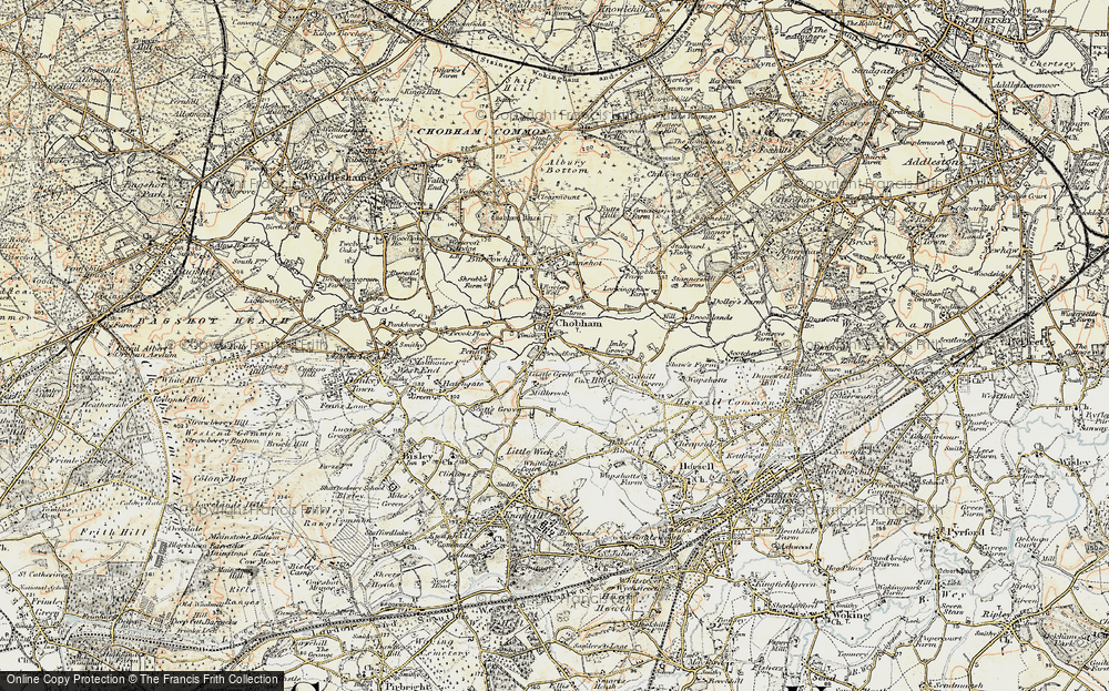 Old Map of Chobham, 1897-1909 in 1897-1909