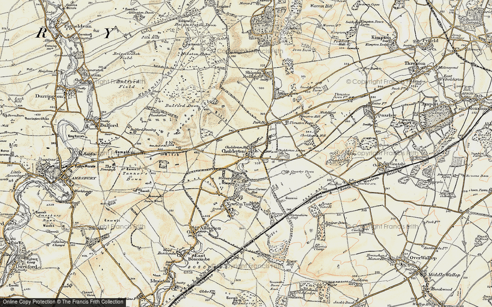Old Map of Historic Map covering Wilbury Ho in 1897-1899