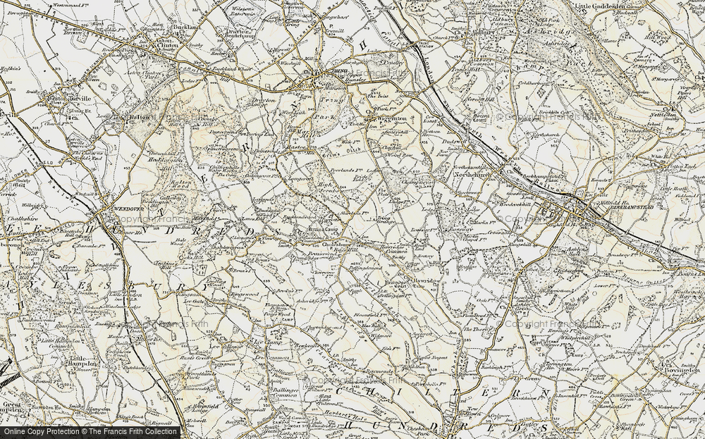 Old Map of Cholesbury, 1898 in 1898