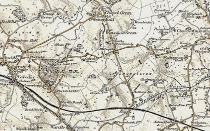 Old map of Cholmondeston in 1902-1903