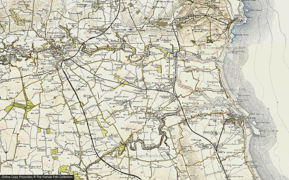 Old Map of Choppington, 1901-1903 in 1901-1903