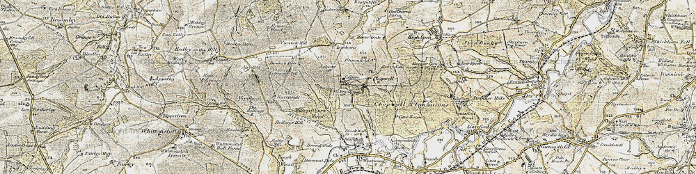 Old map of Ashtree in 1901-1904