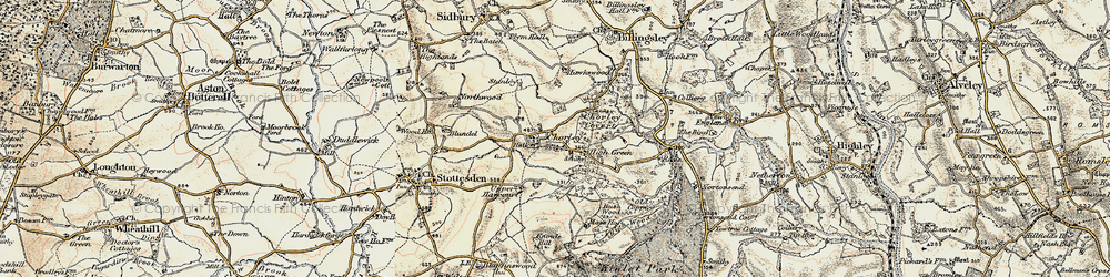 Old map of Chorley in 1901-1902