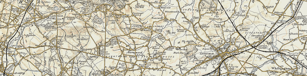 Old map of Chorley in 1902