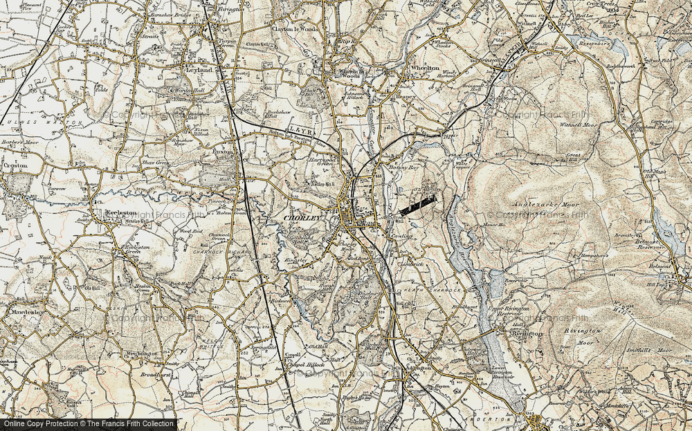 Old Map of Chorley, 1903 in 1903
